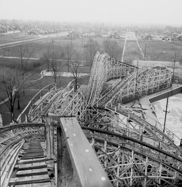 Eastwood Park - Bobs Rollercoaster Eastwood Park 1952 From Nick Sage